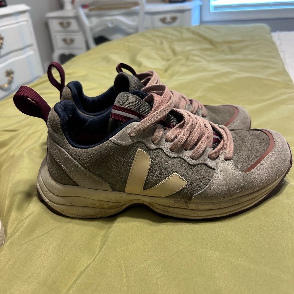 WOMEN'S VENTURI SUEDE KAKI SABLE OXFORD GREY SIZE 7